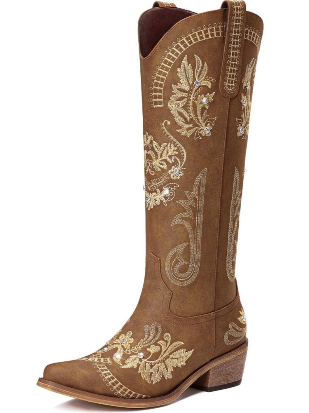 Cowboy Boots for Women - Western Knee High Cowgirl Boots with Sparkly